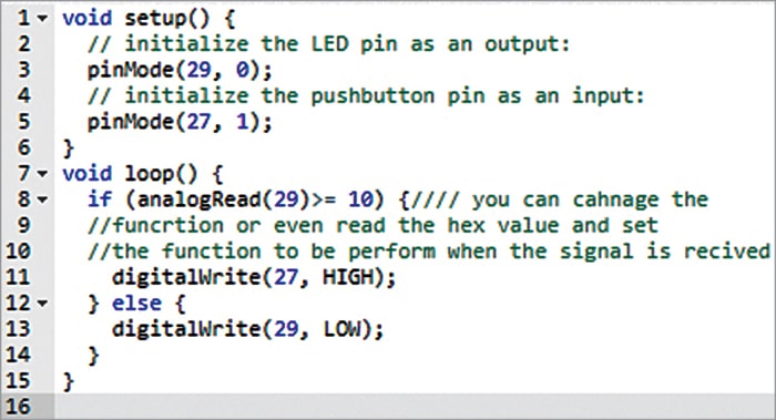 Code for the receiver