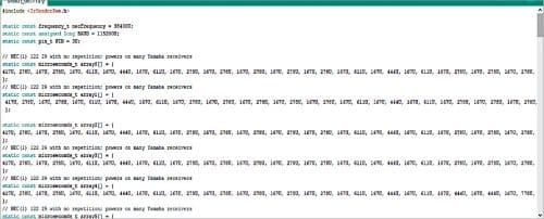 IR remote code